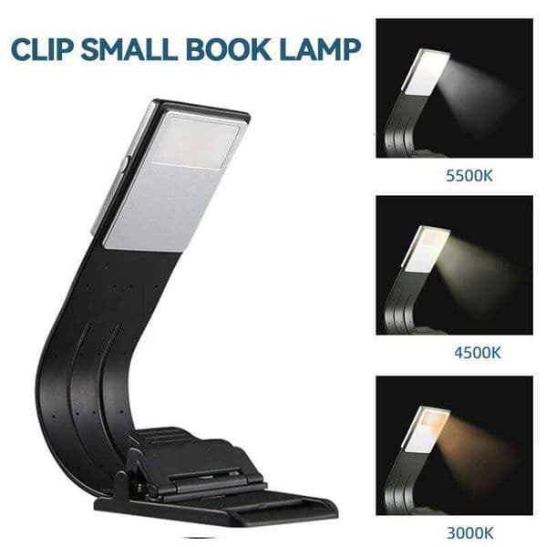 3-color book charging with versatile learning clip, eye protection, dimming and reading light clip