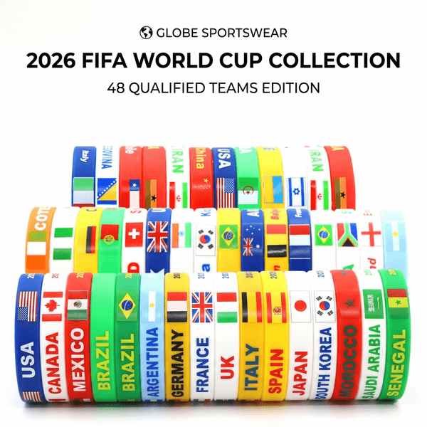 Wholesale 48 Countries 2026 World Cup Flag Silicone Bracelets Soccer Fan Wristband USA Mexico Canada Brazil Germany Souvenirs Party Gifts