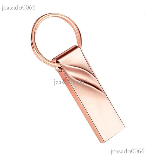 Silver Metal USB Flash Drives 64GB Free key Ring Pen Drive Creative Business Gifts Memory Stick Black Storage Devices