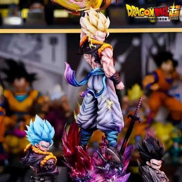 Jt Dragon Ball Gogeta Three Head Sculpt Anime Figure Resin Statue Collection Desktop Decoration Ornament For Adult Birthday Gift S260424