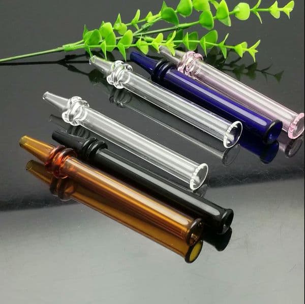 Smoking Pipes New color 2 wheel glass suction nozzle Glass bongs Oil Burner Glass Water Pipe Oil Rigs