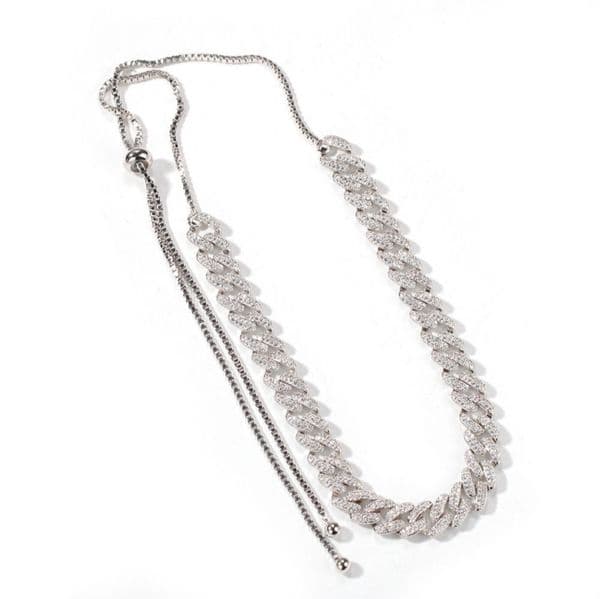 Men Gold Iced Out Necklace Hip Hop Bling Chains Jewelry Miami Cuban Link Chain Extendable Up to 60cm