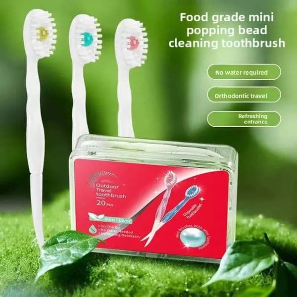 Luxury Designer Decor NEW Mini Disposable Set With Freshening Exploded Beadstoothpaste room Portable Toothbrush Floss,Camping,Road Trip,Vaca 2