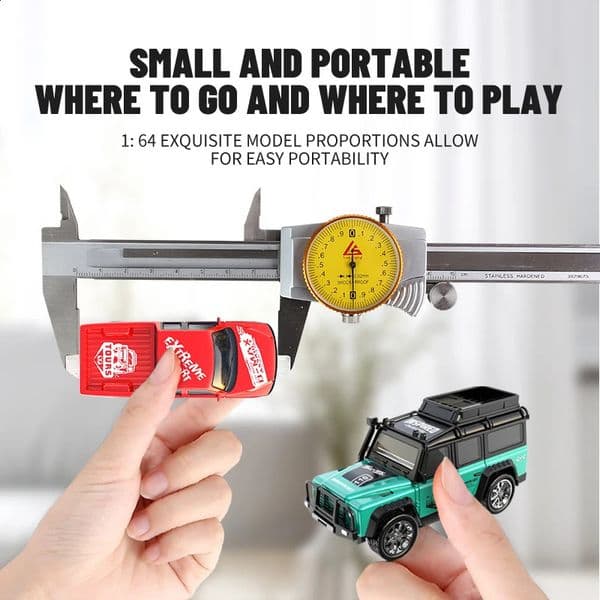 6601Green RC Car MINI Alloy 164 Remote Control Convenient to Carry 60 Minutes of Work Time Childrens Gifts Electronic Toy 260424