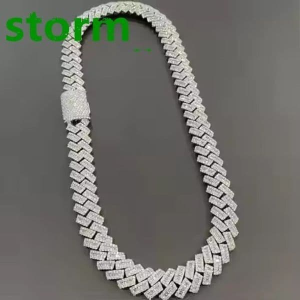 Top High Quality Hip Hop Cuban Link Infinity Chain Yellow Gold Moissanite Round Diamond for Men Women Export Quality at Price