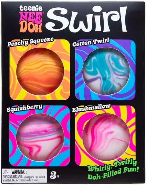 Needoh 4pcs Colorful Decompression Toy Daily Stress Anxiety Relieving Soft Ball Toy Funny Slow Rising Squeezed Sensory Fidget Toy