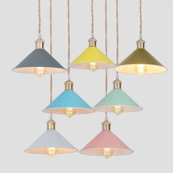Six color modern pendant lights Nordic led lamp Christmas decorations home lighting lamps for living room with lampshade