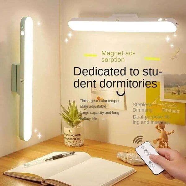 LED Night Remote Magnetic Eye Protection Desk USB Rechargeable 3 Color Reading Light Dimmable Student Learning Lamp