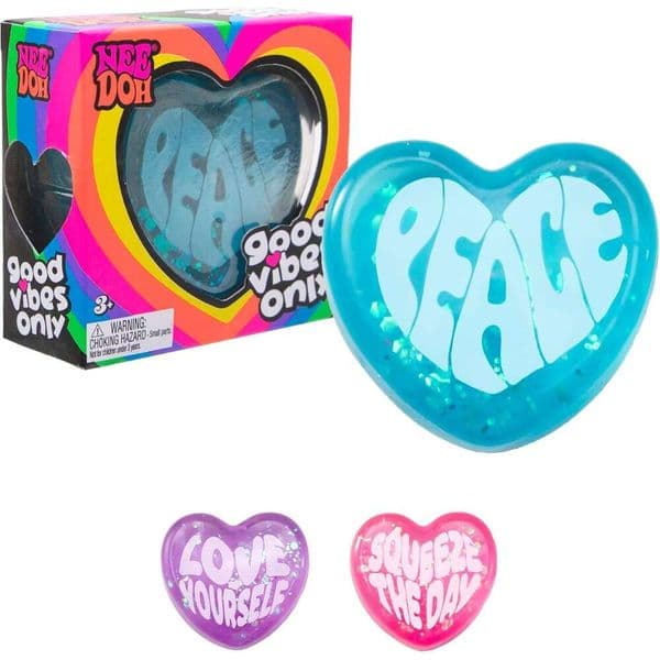 Schylling Needoh Good Vibes Only Sensory Squeeze Toy - Colors May Vary (1 Per Pack)