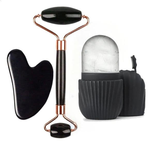 3pcs Ice Face Roller Facial Skincare Ice Roller SetFacial Roller GuaSha FaceTool SetFace Massage Roller Contouring 260424