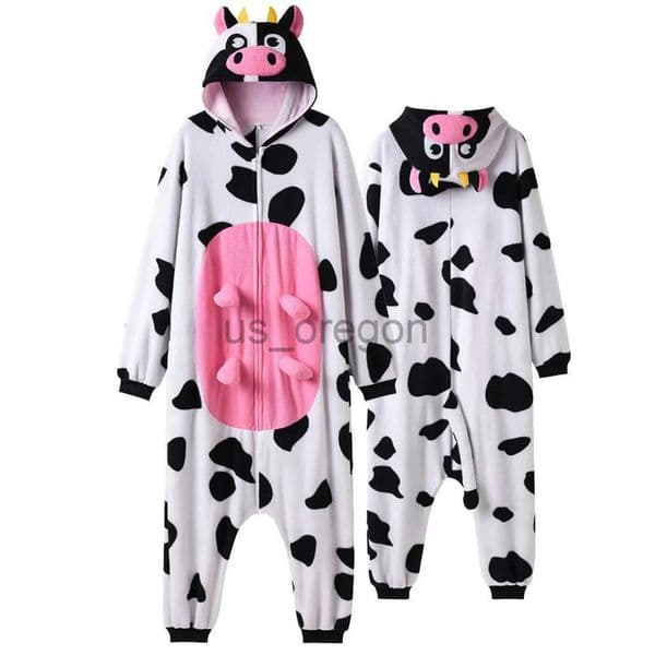 2026 Home Clothing Cow Kigurumis Anime Onesies Women Men Overalls Funny Cute Suit For Adult Winter Pajamas Festival Outfit Animal Costumes Jumpsuit X0902 Free S
