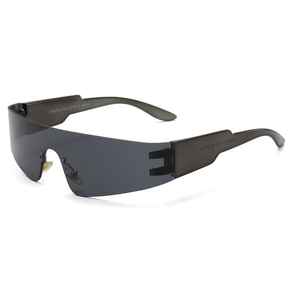 ZDLL Outdoor Riding Silver Futuristic Sunglasses, Stylish Trendy Shades for Men and Women, UV Protection Cool Eyewear