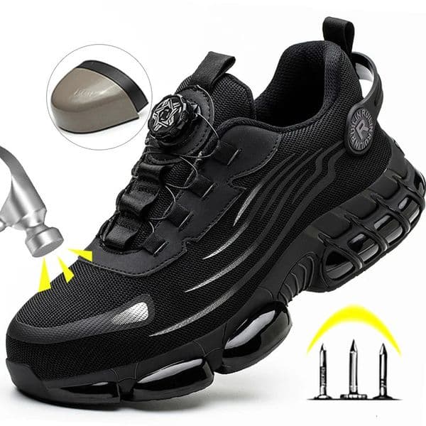 Mens Safety Shoes Protection And Elastic Boots Fashionable Casual Breathable Odor Work 260427