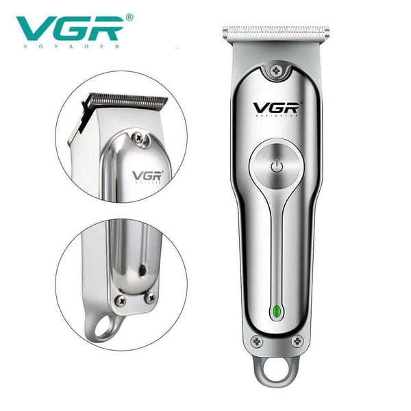 VGR Professional Barber Trimmer Rechargeable Clipper for Men Beard Trimer Hair Cutting Machine T-blade Haircut Tool