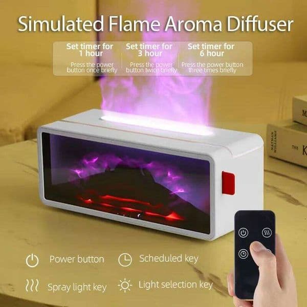 Fireplace Aroma Diffuser Simulated Charcoal Design With 7 Colors Flame Atmosphere For Home Relaxation Holiday Decorations