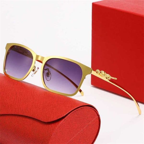 Sunglasses Luxury Designer Sunglasses Three-dimensional leopard head Men's English full frame glasses shadesKajia