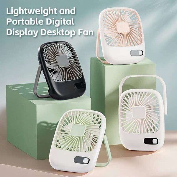 Mini Desk Portable USB Rechargeable Table Fan Small Desktop Electric Fans for Office Home Outdoor Camping Cooling