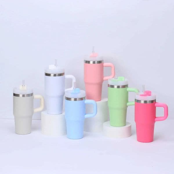 Luxury Designer Decor Mini 14Oz Stainless Steel Tumbler Insulation Coffee Cup Water Bottle With Straw In-Car Vacuum Flasks Mug For Holiday r 6 9