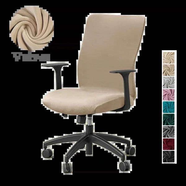 Velvet Stretch Cover Computer Chair with Armrests Adjustable Covers for Swivel Office Chairs 26Y0427
