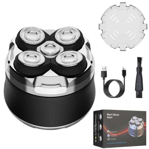 RESUXI RQ518 Men's Bald Head Magnetic Razor Wet/Dry Waterproof Cordless Electric Shaver Trimmer Machine