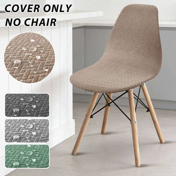 1pc Waterproof Jacquard Eames Cover Elastic Solid Color Bar Counter Chair Case Easy Install Dustproof Hotel Living Room 26W0427