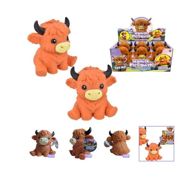 Highland Cow Soft Squeeze Stress Relief Desktop Ornament Creative Home Office Shelf Decor Cute Figurine Holiday Birthday Gifts BY SEA