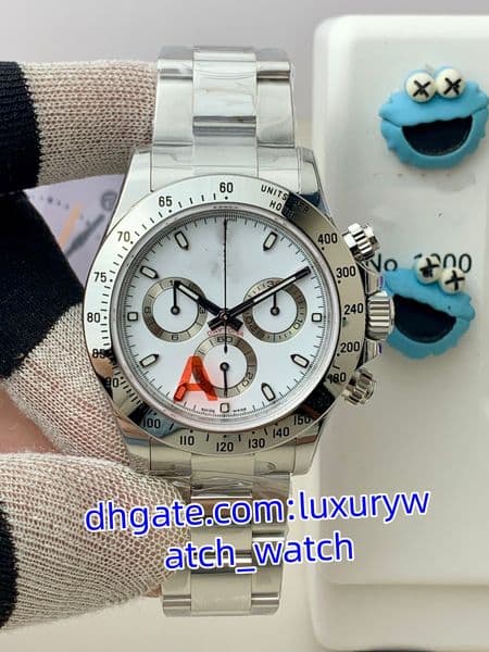 VS MAKE New Chronometer 116520 White Dial Steel Watch CAL.4130 Movement Mechanical Automatic Men Waterproof Wristwatches Box Papers