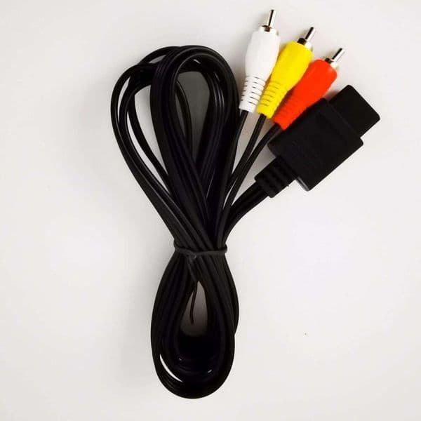 Suitable for N64 NGC Super Nintendo SNES AV cable, 1.8M black game console cable