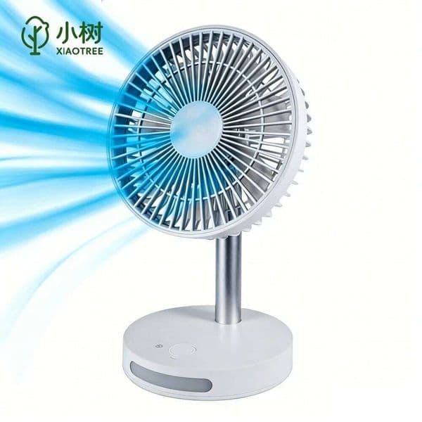 3600mAh Portable Desktop Office USB Quiet Cooling Fans Five Speed Adjustment Camping Electric Fan