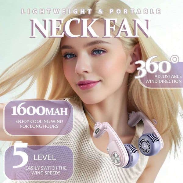 2026 New Mini Wearable Air Conditioner Portable Hanging Neck Rechargeable Fan, 3-level Wind Speeds, for Outdoor Activities