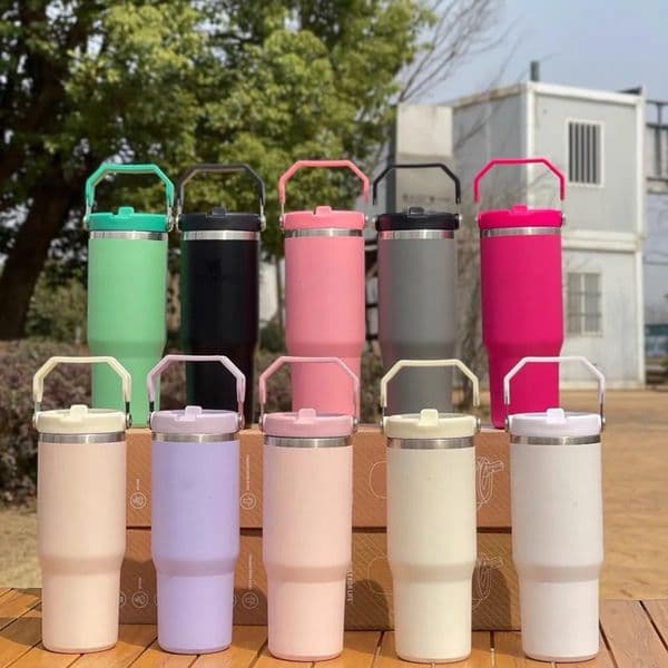 Luxury Designer Decor US Stock SHIP IN 12H Mugs 30Oz Cups Heat Preservation Stainless Steel Outdoor Large room Capacity Tumblers Reusable Le 7 thumbnail 2