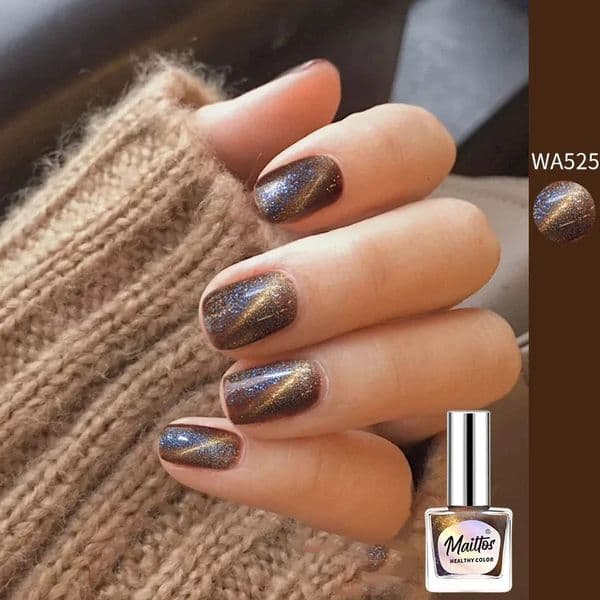 WA525 Sheer 12ml No-bake Cats Eye Water-based Nail Polish Oderless With magnet It dries quickly No need UV lamp easy tear 260427