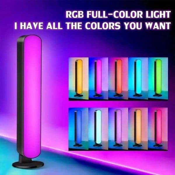 1/2pc LED Smart Decorative Light 16Colors RGB Ambient Lamp Remote Dimmable USB Power for TV Compute Gaming Desktop Decor