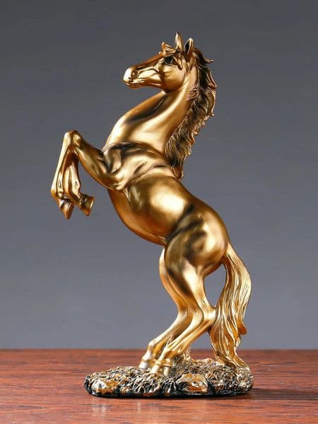 Yard Decor European Style Home Resin Victory Horse Statue Living Room Cabinetoffice landscape Desktop Decoration Animal Figurines Garden Ornament 6 4