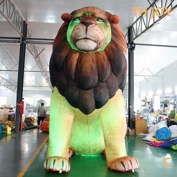 6m height (20ft) outdoor activities Event Promotion Decoration Advertising Inflatable Animals Model Custom Giant Inflatable Lion with light