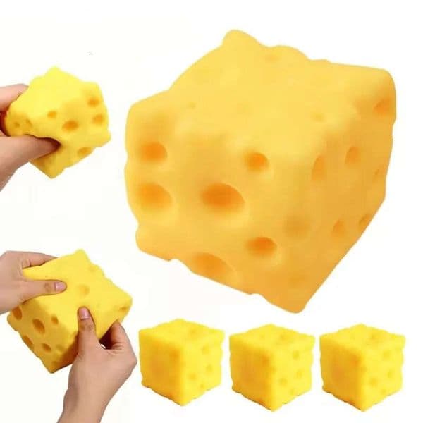 Giant Squeeze Toy Extra Large Size Cheese Squishy Fidget Toys Slow Rebound Shapeable Venting Ball for Adults Gifts