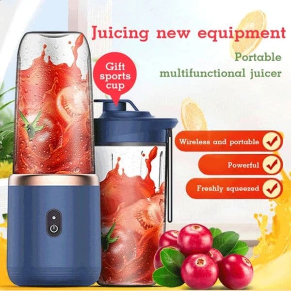 Luxury Designer Decor 2025 New Portable Juice Mixer For Summer Personal Electric Mini Bottle Home USB 6 Blade Cup room Hine Kitchen 241014 F 6 13