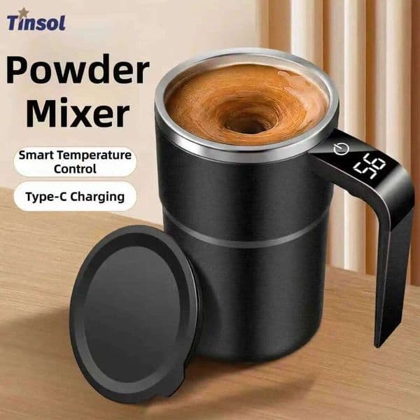TINSOL Mini Electric Self Mixing IP67 Waterproof Food Safe Coffee Mug USB Rechargeable Automatic Magnetic Cup For Tea