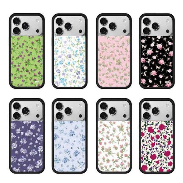 Wildflower INS Cute Cherry Strawberry Bow Phone Case for 17 Pro 12 13 14 16 Plus 15 Pro Max Cover 3D WF Cartoon Protective cover T260424