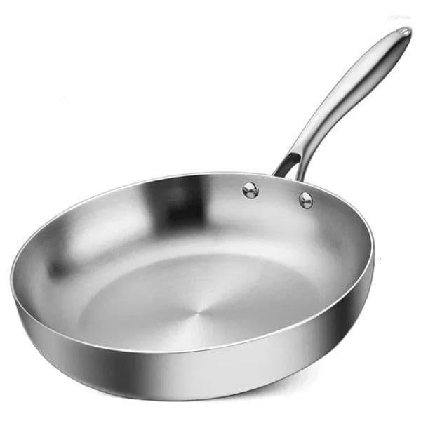 Luxury Designer Decor Pans room Stainless Steel Frying Pan 304 Thick 3 Ply Skillet Cooking Pots Non-Stick Kitchen Set Decoration For Home 6 4