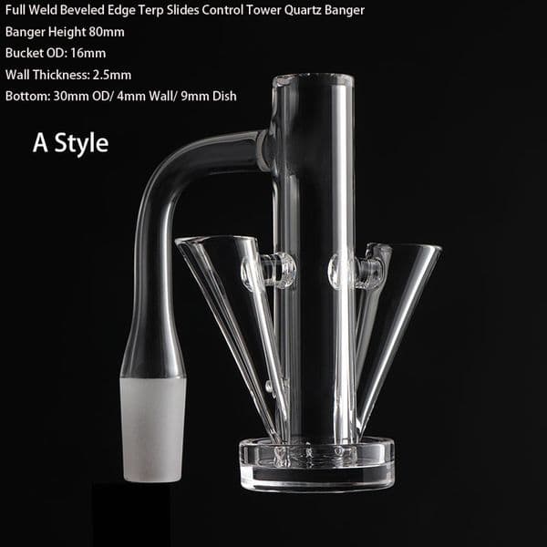 9 Styles Full Weld Control Tower/ Terp Slurpers banger 10mm/14mm Male Beveled Edge Terp Slides Quartz Banger Nails
