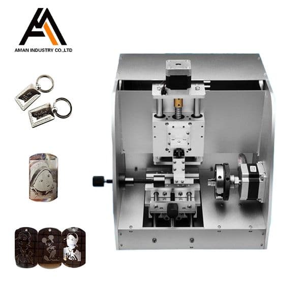 AM30 Engraving Machine of jewelry products, medals, pendants, dog tags, baby bracelets, necklaces, name plates, key chains