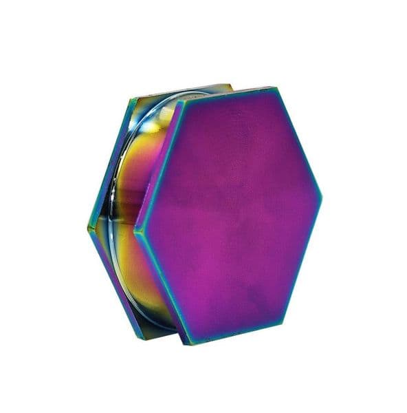 Smoking pipes double-layer metal cigarette grinder with a diameter of 50mm and a personalized hexagonal shaped grinder