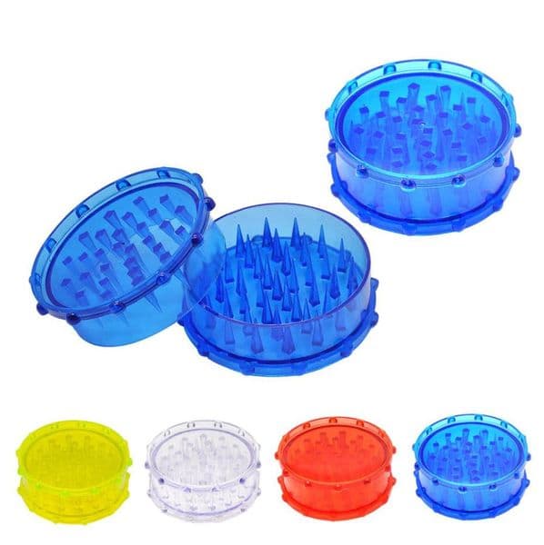 Smoking pipes New double-layer plastic cigarette grinder with a diameter of 100mm and double-layer acrylic pointed teeth grinder