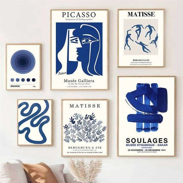 Abstract Matisse Picasso Bauhaus Wall Art Canvas Painting Line leaves Gallery Posters And Prints Pictures For Living Room Decor 26Y0427