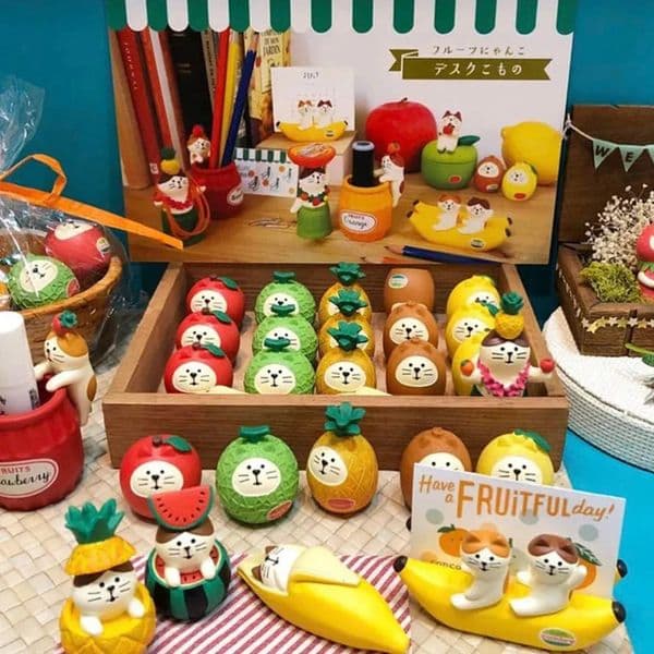 Yard Decor Creative Small Home Fruit Scene Series Bookshelf Decoration Set Childrens Toys Doll landscape Ornaments Garden Ornament 6 2