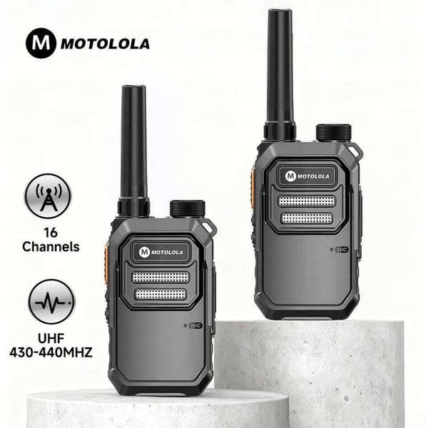 Motolola Mini Walkie Talkie X3 16CH UHF 430-440MHz 8000mA Long Range Two Way Radio Portable PTT Compatible with Baofeng Radios 26Y0427