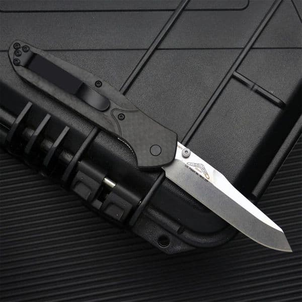 H-Models 940 Osborne Folding Knife 3.22 knives S30V Satin Plain Blade, Carbon Fiber Handles