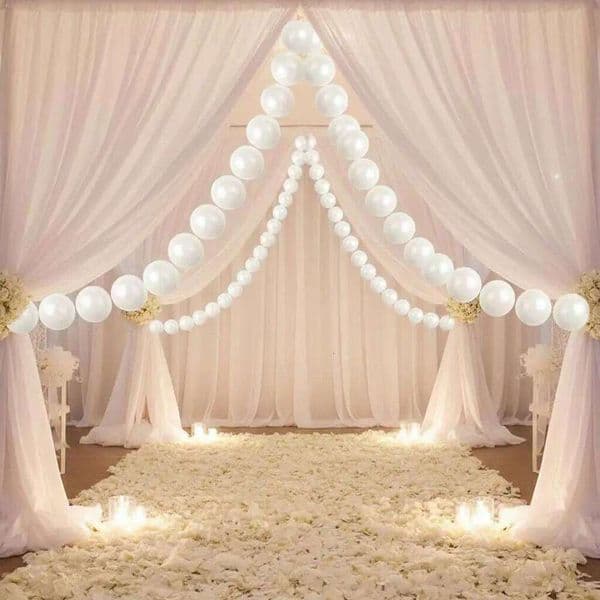 Giant String Hanging Decoration White Faux Pearl Garland For Wedding Backdrop Design Bridal Shower Party Photography Props