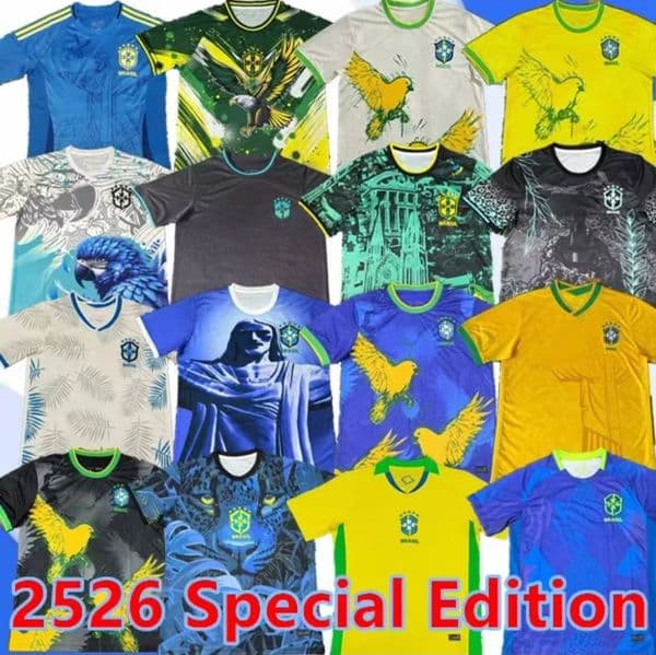 BRAZILS Soccer Jerseys 2025 Edition Christ the Redeemer Kit with Richarlison, Neymar, Jesus, Vini Jr, Rodrygo Mens Kids Football Shirts